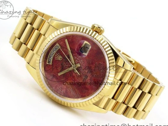 0101 Tailored Day Date 36 YG RAF Best Edition Rock Dial on YG Bracelet A 1384